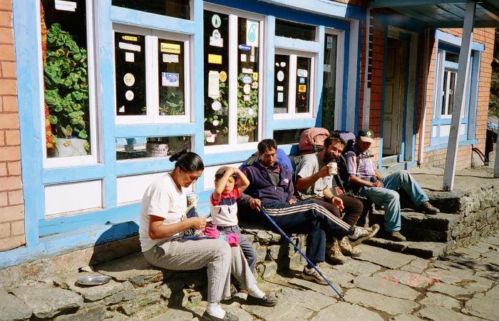 A well earned cuppa on the trail