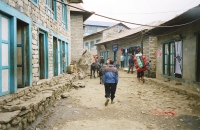 A street in Lukla Nepal